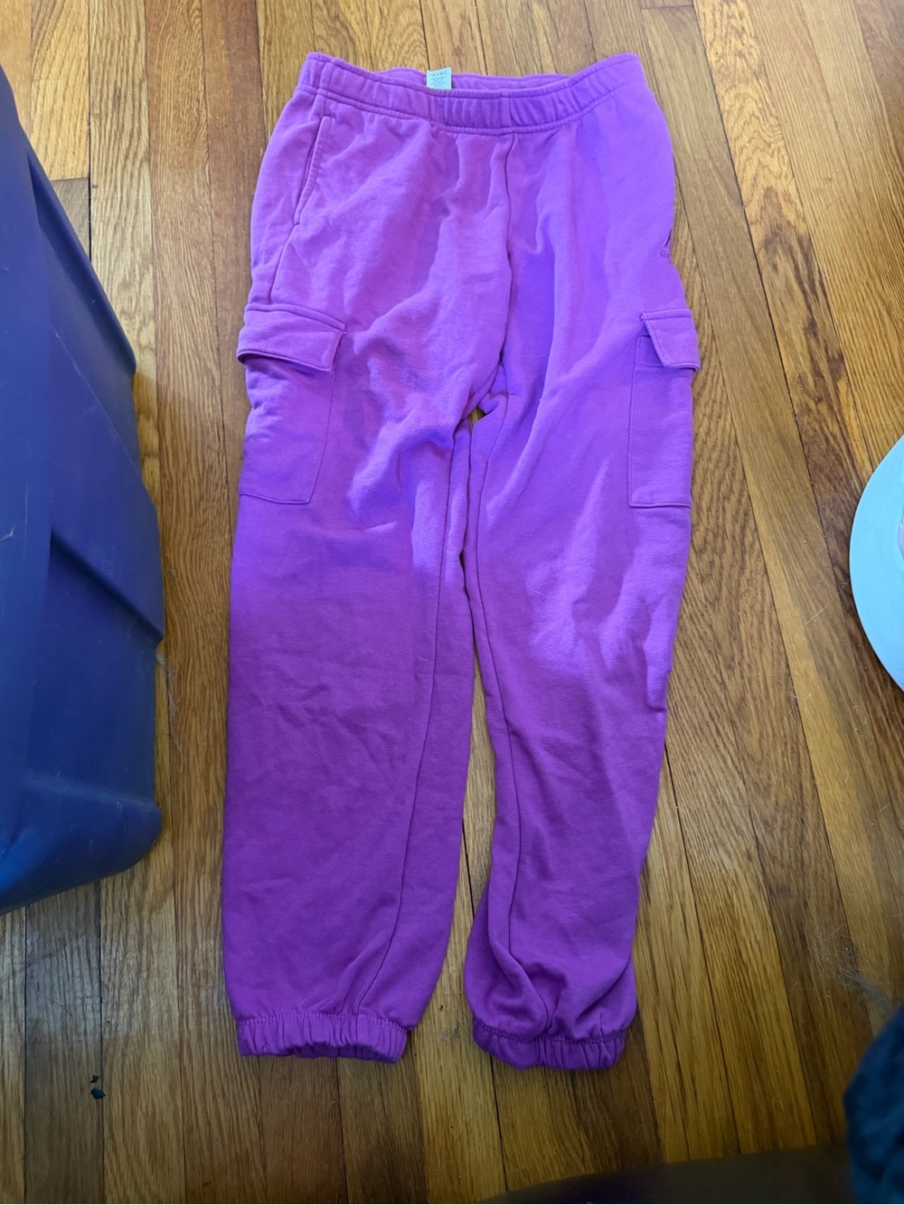Women’s  Purple Cargo Jogger Pants - Comfort Elastic Waist